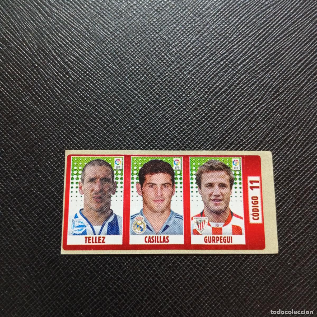 Fu&szlig;ball-Sticker: CODIGO 11 IKER CASILLAS TELLEZ GURPEGUI CHICLE LIGA DE LAS ESTRELLAS 2005 2006 - SIN PEGAR - A77 PG7