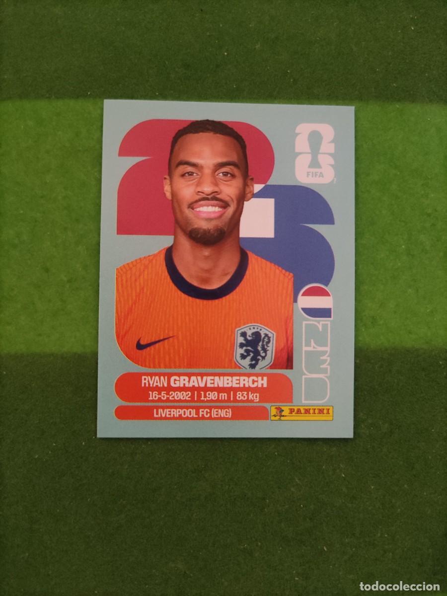 Cromos de F&uacute;tbol: Gravenberch Pa&iacute;ses Bajos NED 11 Sticker Mundial 2026 FIFA World Cup / Sin pegar