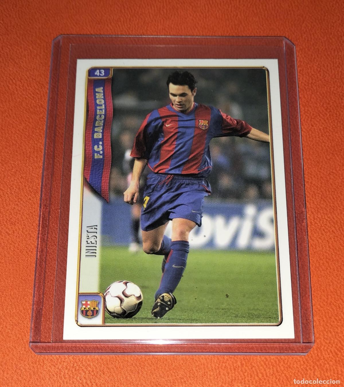 Cromos de F&uacute;tbol: 43 ANDRES INIESTA FC BARCELONA CARD MUNDICROMO LIGA FUTBOL 2004 2005 04 05