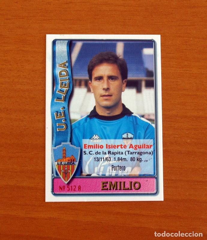 Cromos de F&uacute;tbol: Lleida -N&ordm; 512 A-B Emilio-Lluis -2&ordf; Divisi&oacute;n-Mundicromo Las Fichas de la Liga 1996-1997-96-97