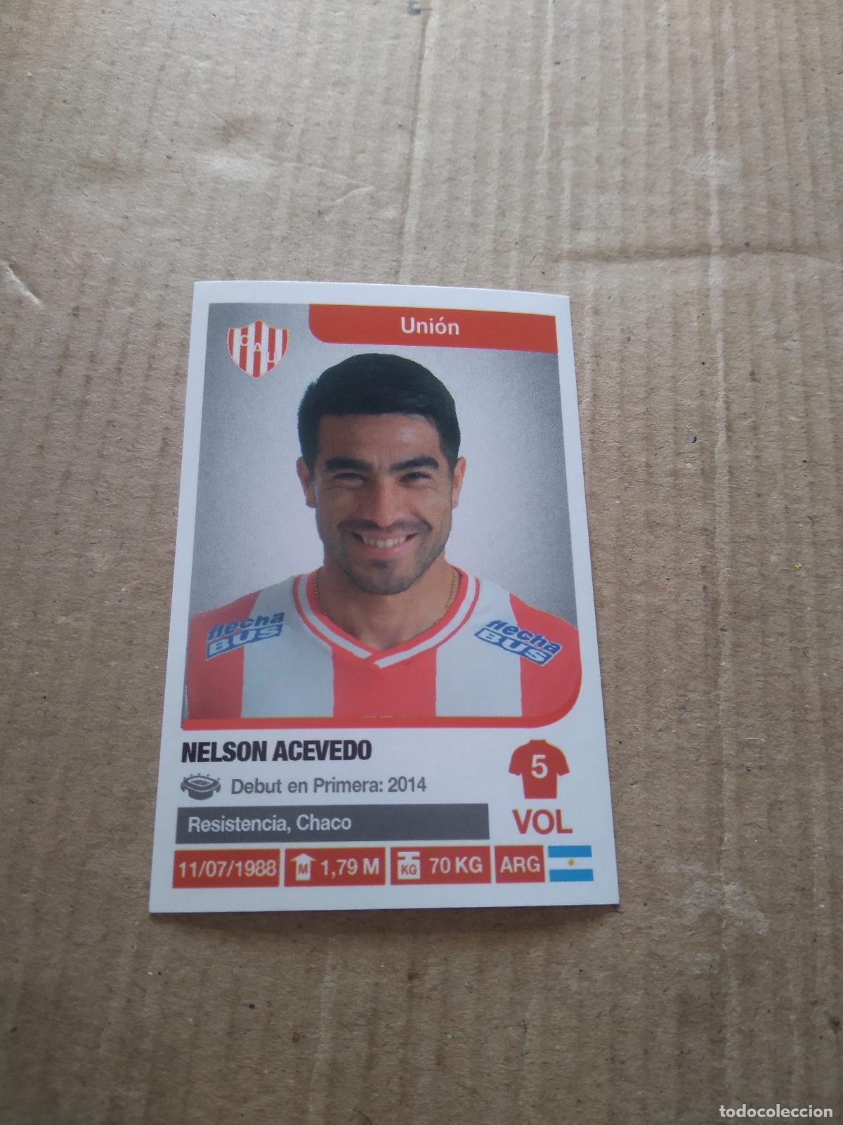 Cromos de F&uacute;tbol: 374 NELSON ACEVEDO UNION CROMO FUTBOL ARGENTINO 18-19 PANINI LIGA ARGENTINA 2018-2019
