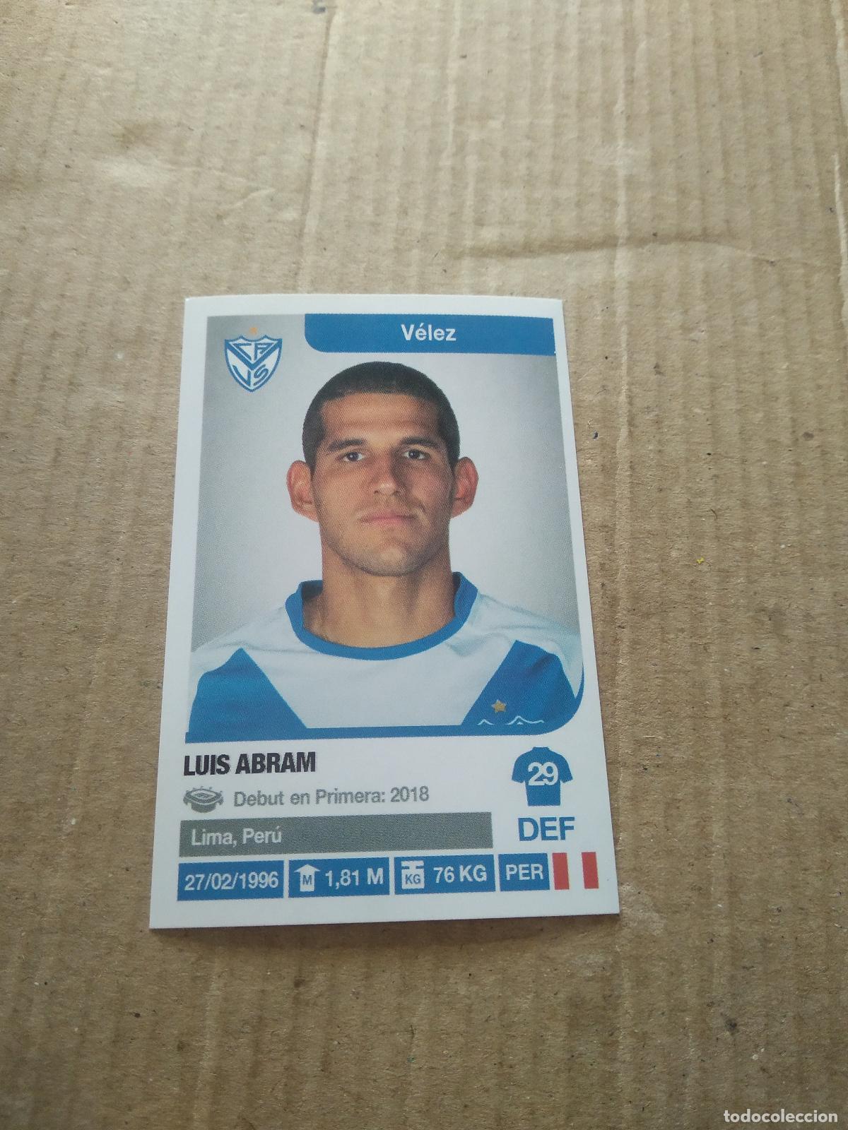 Cromos de F&uacute;tbol: 382 LUIS ABRAM VELEZ CROMO FUTBOL ARGENTINO 18-19 PANINI LIGA ARGENTINA 2018-2019