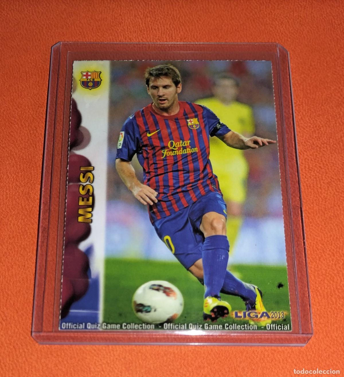 Cromos de F&uacute;tbol: 44 LIONEL MESSI FC BARCELONA CARD MUNDICROMO SPORT QUIZ GAME LIGA 2012 2013 12 13