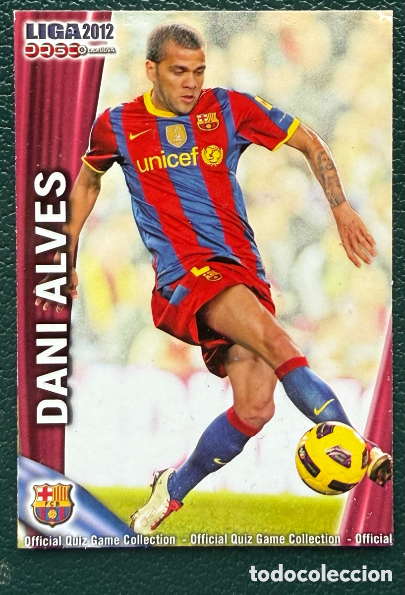 Cromos de F&uacute;tbol: 6 DANI ALVES FC BARCELONA FICHAS ALBUM MUNDICROMO 2011 2012 11 12