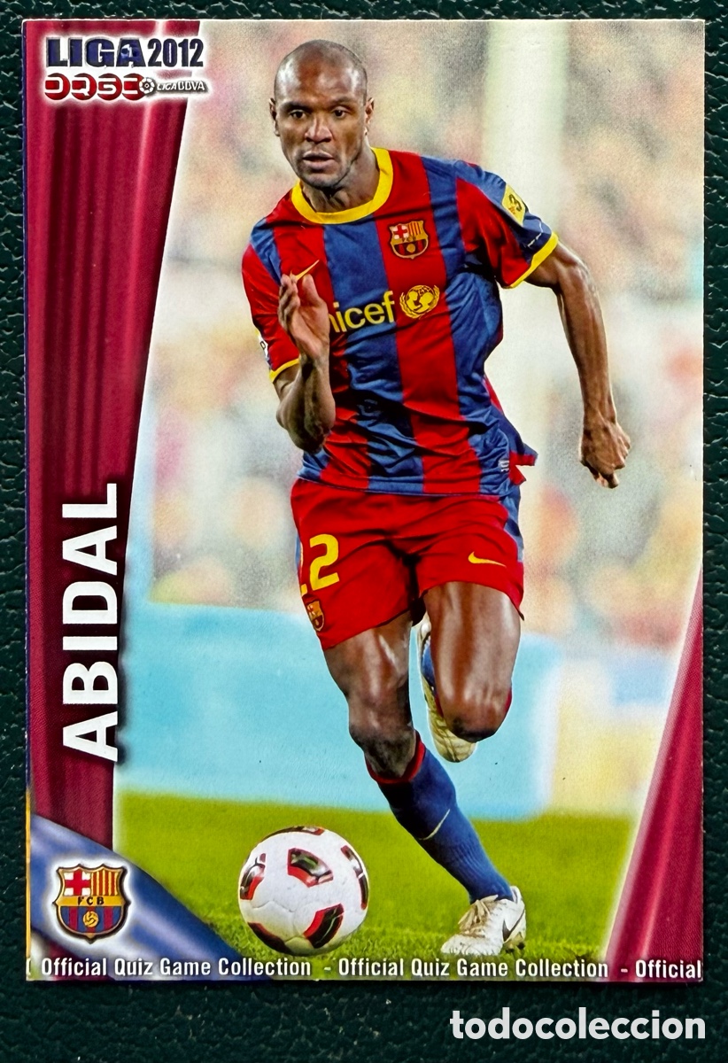 Football Stickers: 9 ABIDAL FC BARCELONA FICHAS ALBUM MUNDICROMO 2011 2012 11 12