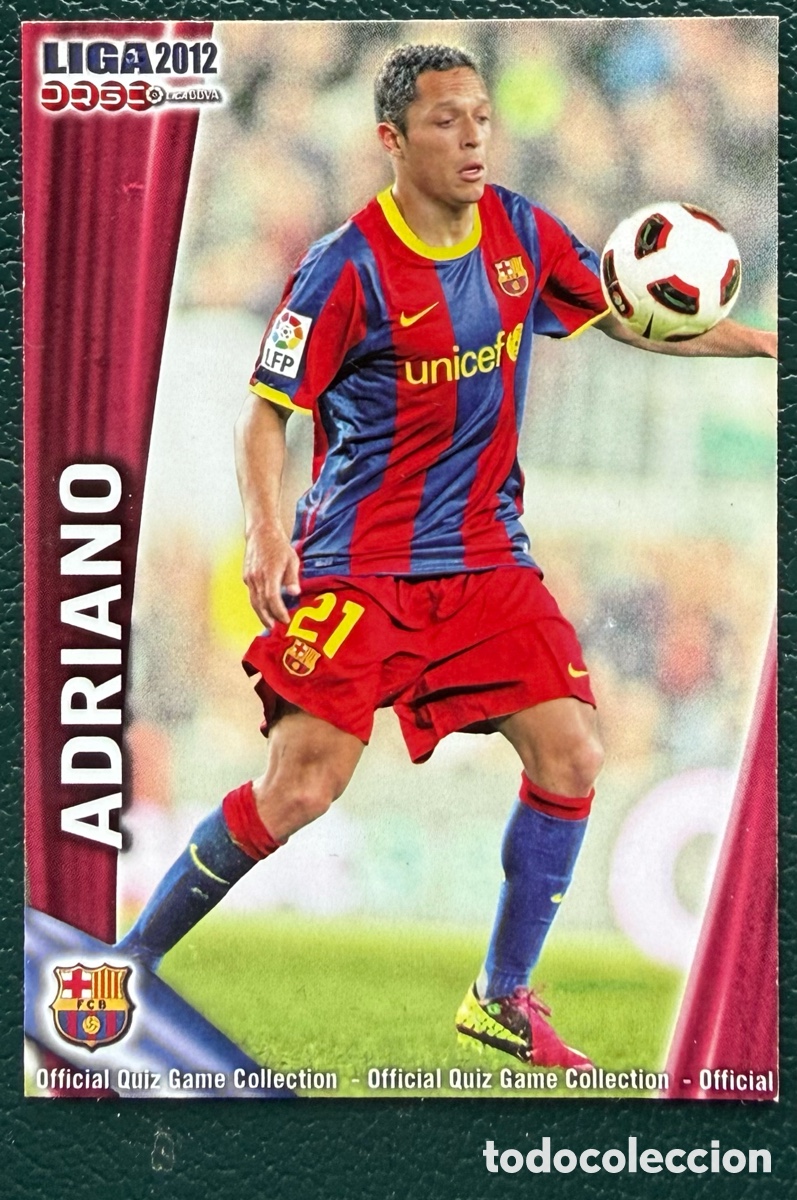 Football Stickers: 10 ADRIANO FC BARCELONA FICHAS ALBUM MUNDICROMO 2011 2012 11 12