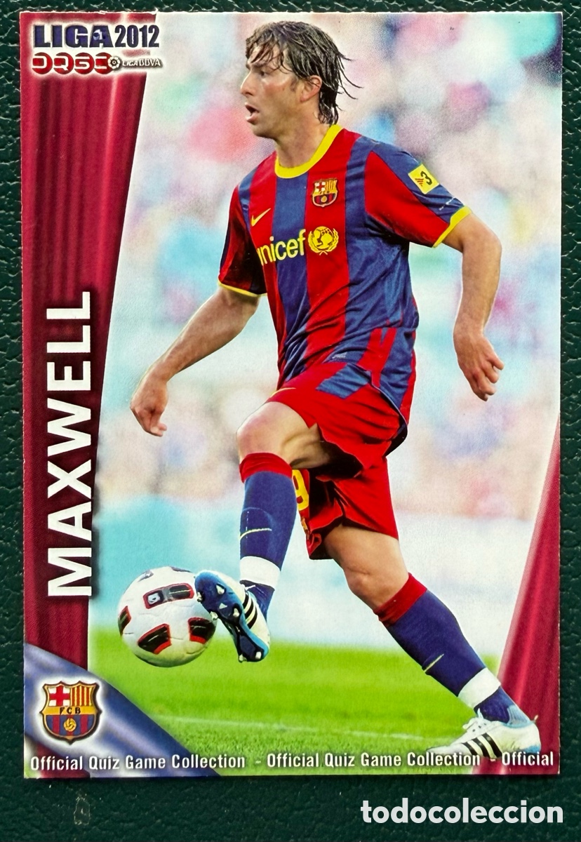 Football Stickers: 11 MAXWELL FC BARCELONA FICHAS ALBUM MUNDICROMO 2011 2012 11 12