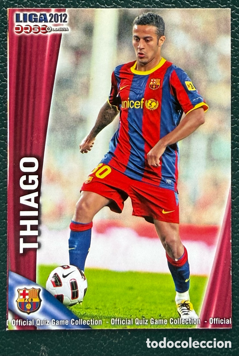 Cromos de F&uacute;tbol: 20 THIAGO FC BARCELONA FICHAS ALBUM MUNDICROMO 2011 2012 11 12