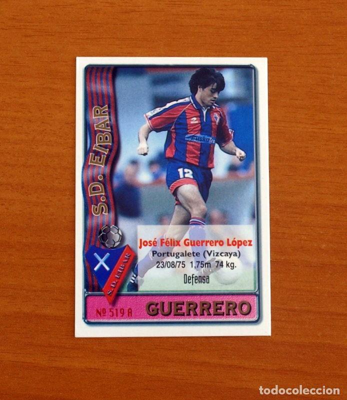 Cromos de F&uacute;tbol: Eibar -N&ordm; 519 A-B Guerrero-Kortina -2&ordf; Divisi&oacute;n-Mundicromo Las Fichas de la Liga 1996-1997-96-97