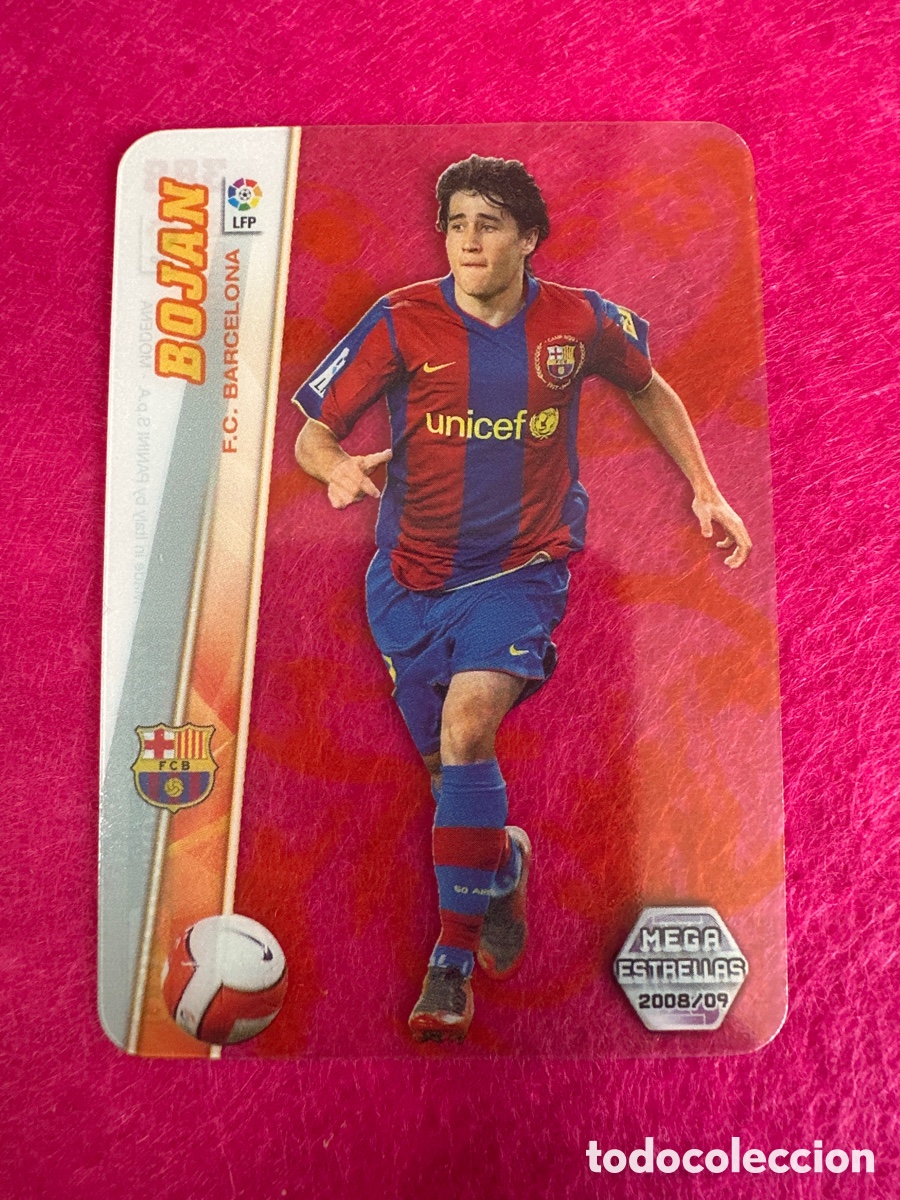 Fu&szlig;ball-Sticker: 388 BOJAN (F.C.BARCELONA) ULTRA CARD MEGAESTRELLAS MEGACRACKS 2008-2009 08 09 PANINI TRADING CARD