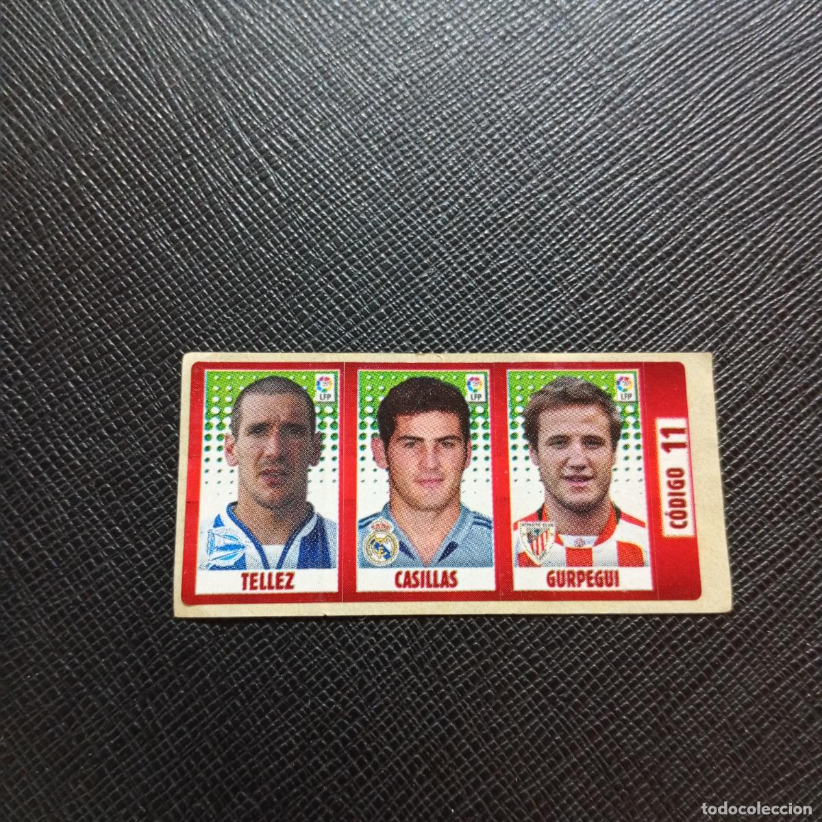 Fu&szlig;ball-Sticker: CODIGO 11 TELLEZ IKER CASILLAS GURPEGUI CHICLE LIGA DE LAS ESTRELLAS 2005 2006 SIN PEGAR - A77 PG16