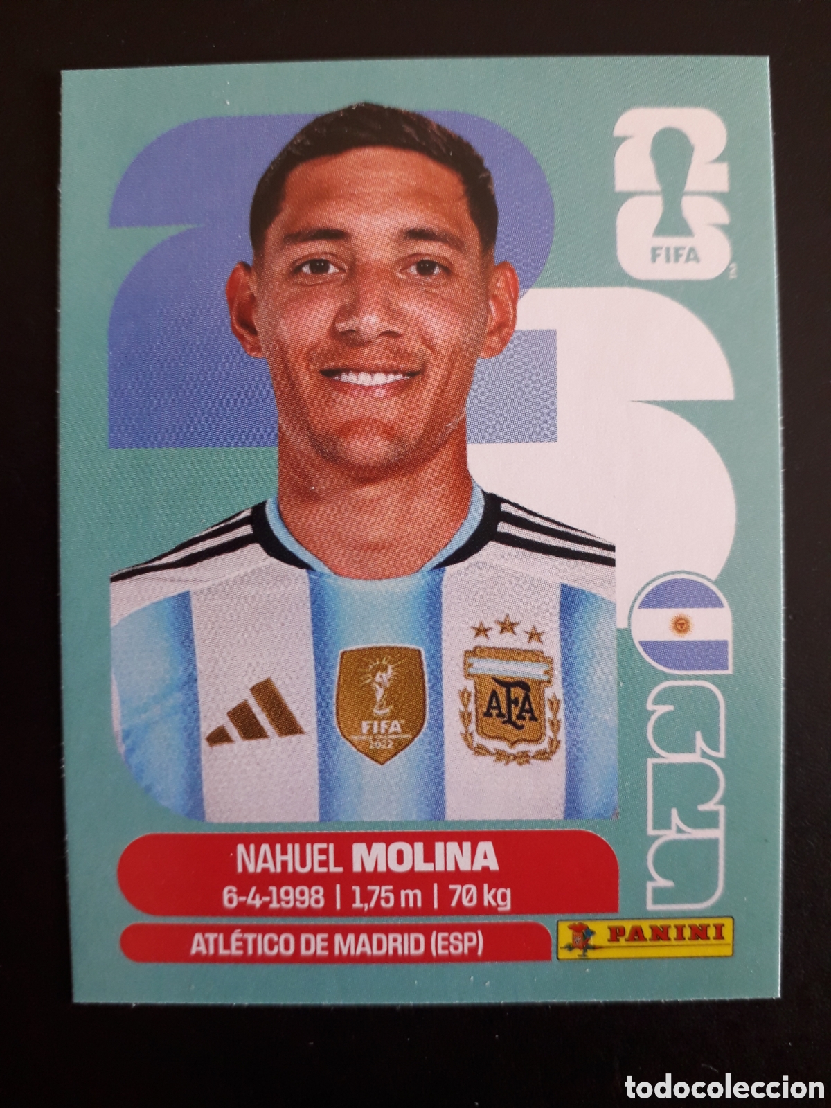 Fu&szlig;ball-Sticker: NAHUEL MOLINA ARGENTINA ARG 3 MUNDIAL F&Uacute;TBOL 2026 FIFA WORLD CUP PANINI SIN PEGAR PEDIDO M&Iacute;NIMO 3&euro;.