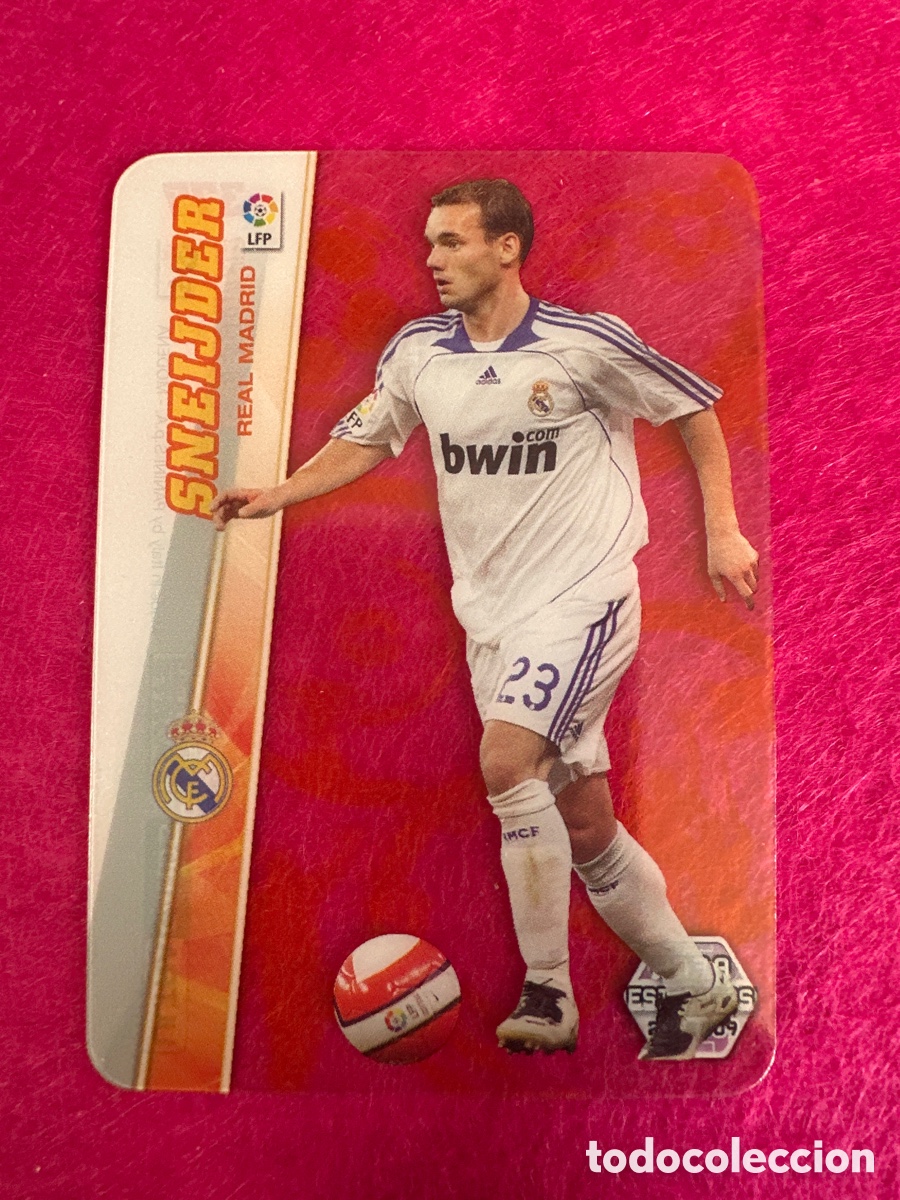 Fu&szlig;ball-Sticker: 377 SNEIJDER (R.MADRID) ULTRA CARD MEGAESTRELLAS MEGACRACKS 2008-2009 08 09 PANINI TRADING CARD
