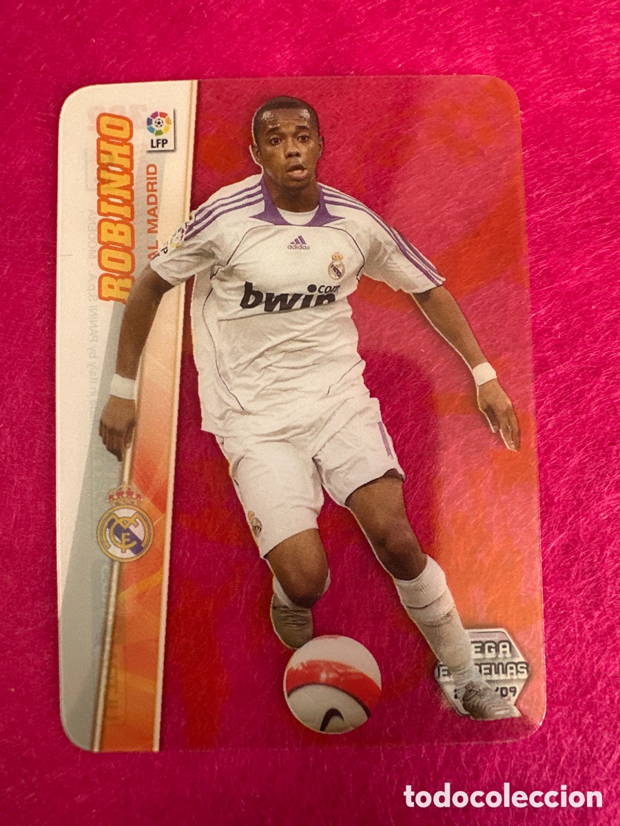 Fu&szlig;ball-Sticker: 382 ROBINHO (R.MADRID) ULTRA CARD MEGAESTRELLAS MEGACRACKS 2008-2009 08 09 PANINI TRADING CARD