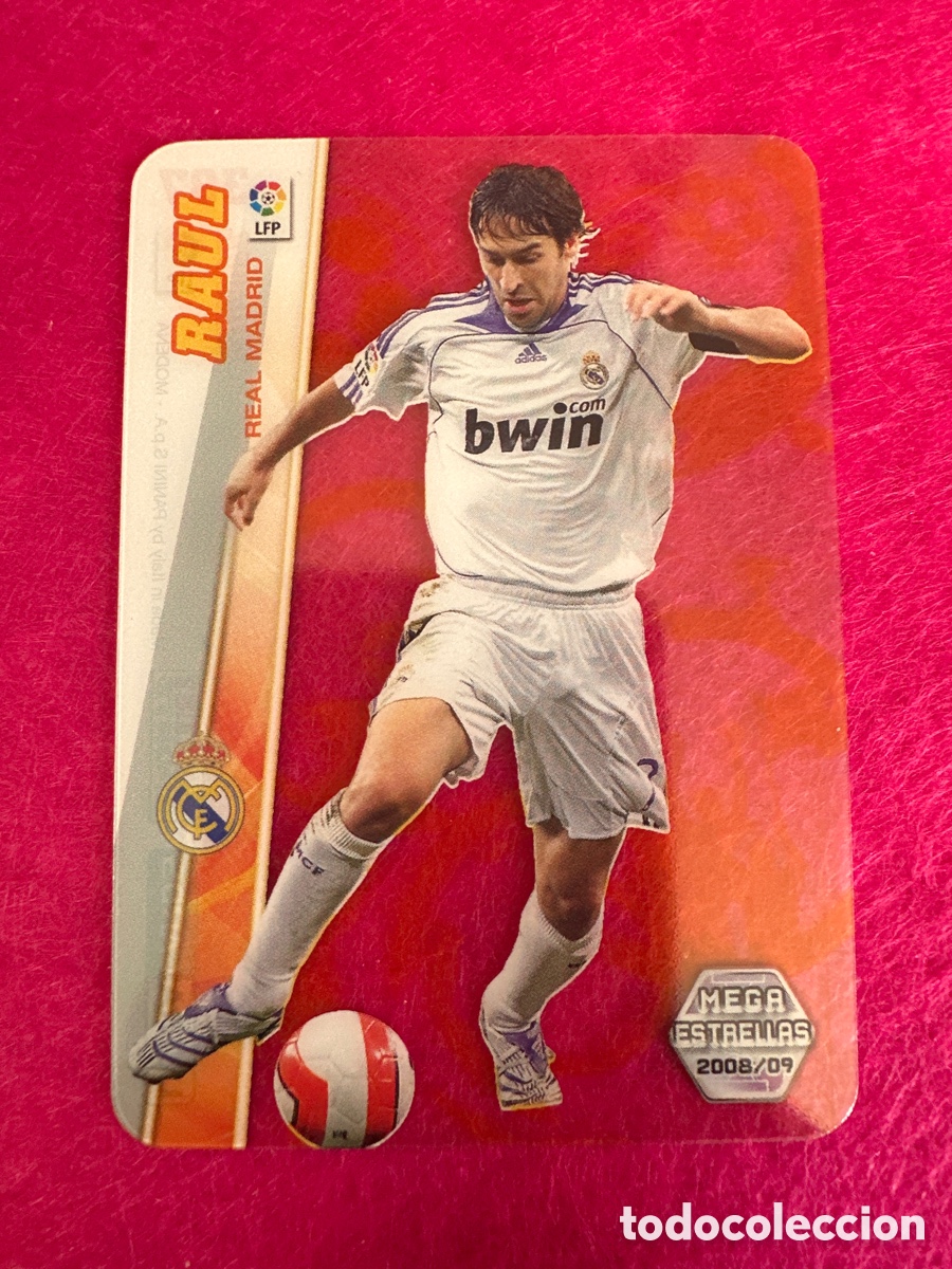 Fu&szlig;ball-Sticker: 387 RA&Uacute;L (R.MADRID) ULTRA CARD MEGAESTRELLAS MEGACRACKS 2008-2009 08 09 PANINI TRADING CARD