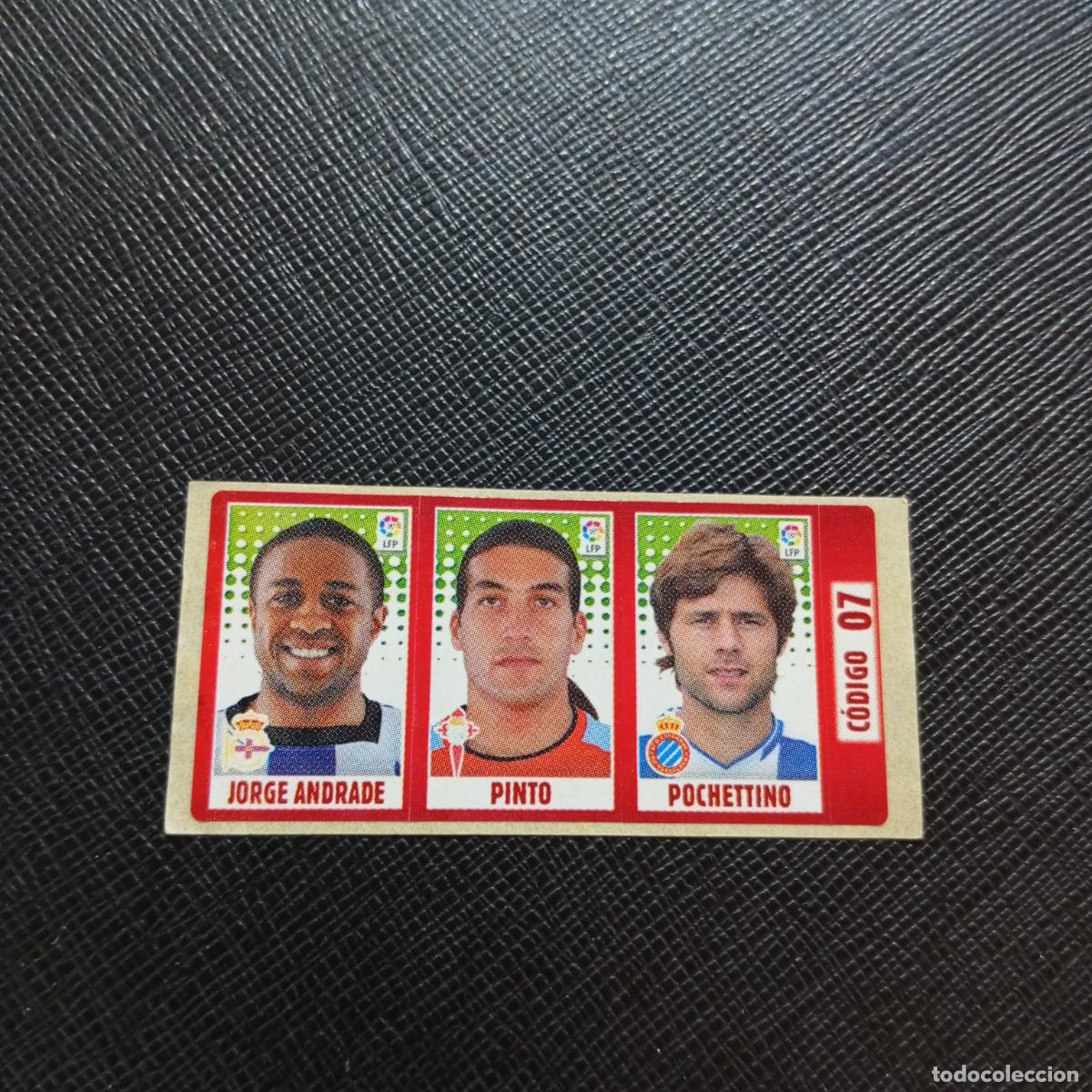 Cromos de F&uacute;tbol: CODIGO 7 PINTO POCHETTINO ANDRADE CHICLE LIGA DE LAS ESTRELLAS 2005 2006 - SIN PEGAR - A77 PG18