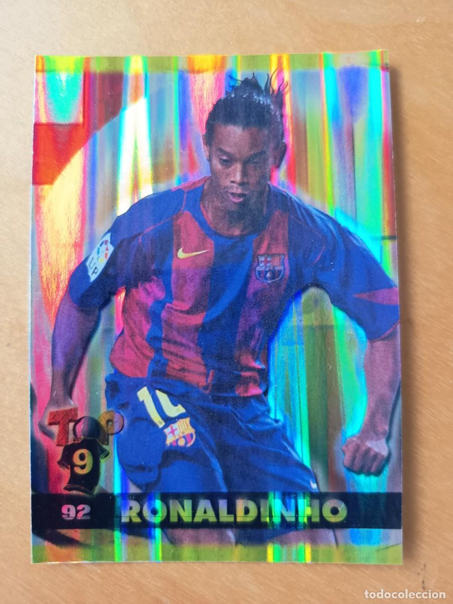 Cromos de F&uacute;tbol: RONALDINHO (BARCELONA) VERSION BRILLANTE TOP 2005