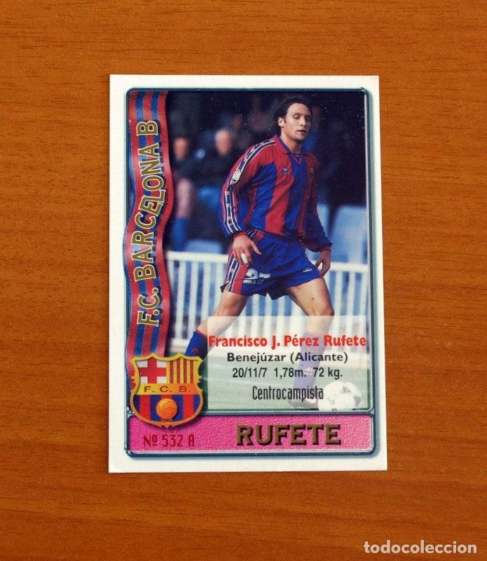 Cromos de F&uacute;tbol: Barcelola -532 A-B Rufete-Pecelj-Rookie-2&ordf; Divisi&oacute;n-Mundicromo Las Fichas de la Liga 1996-1997-96-97