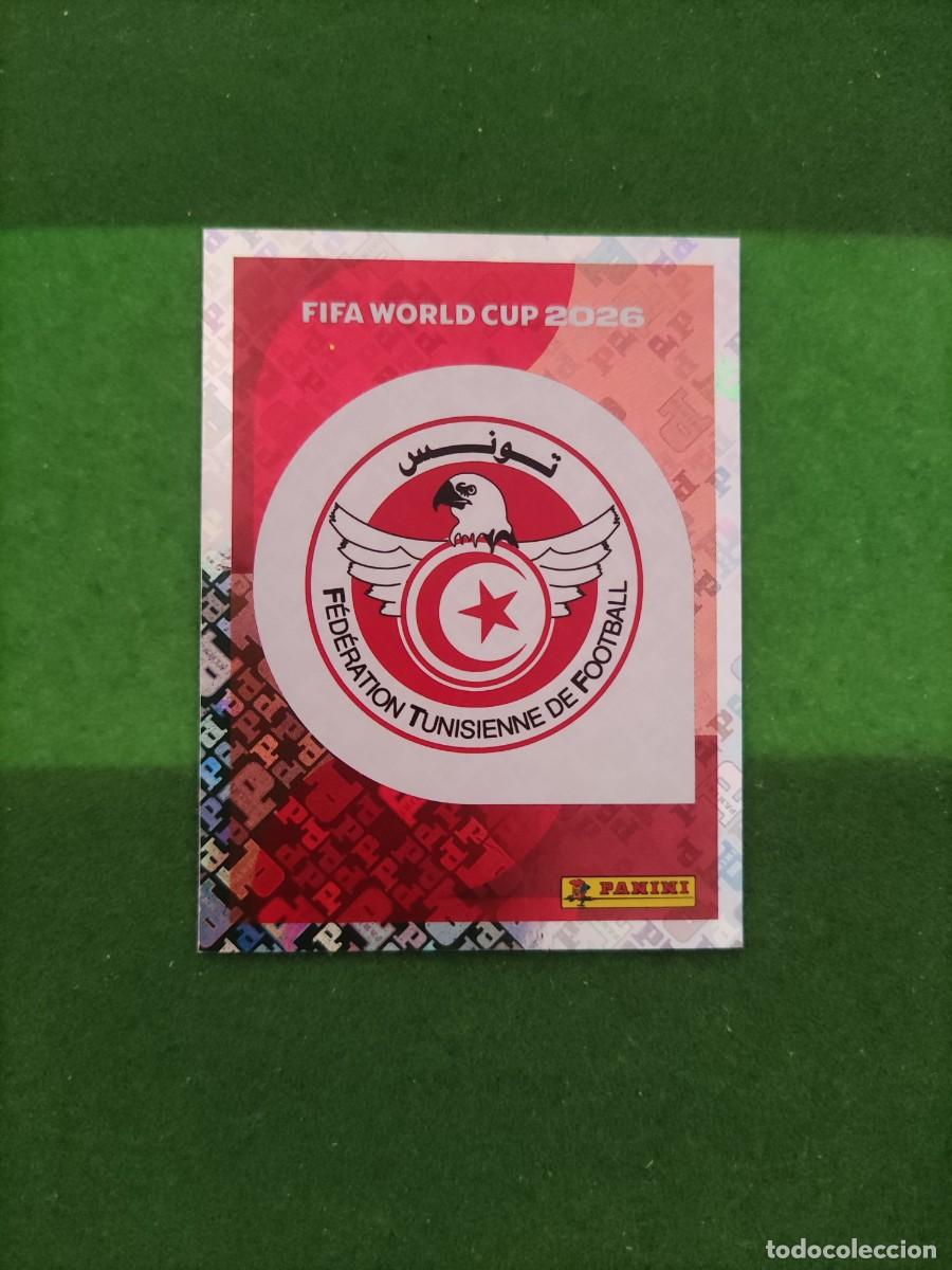 Cromos de Futebol: Escudo T&uacute;nez TUN 1 Sticker Mundial 2026 FIFA World Cup / Sin pegar