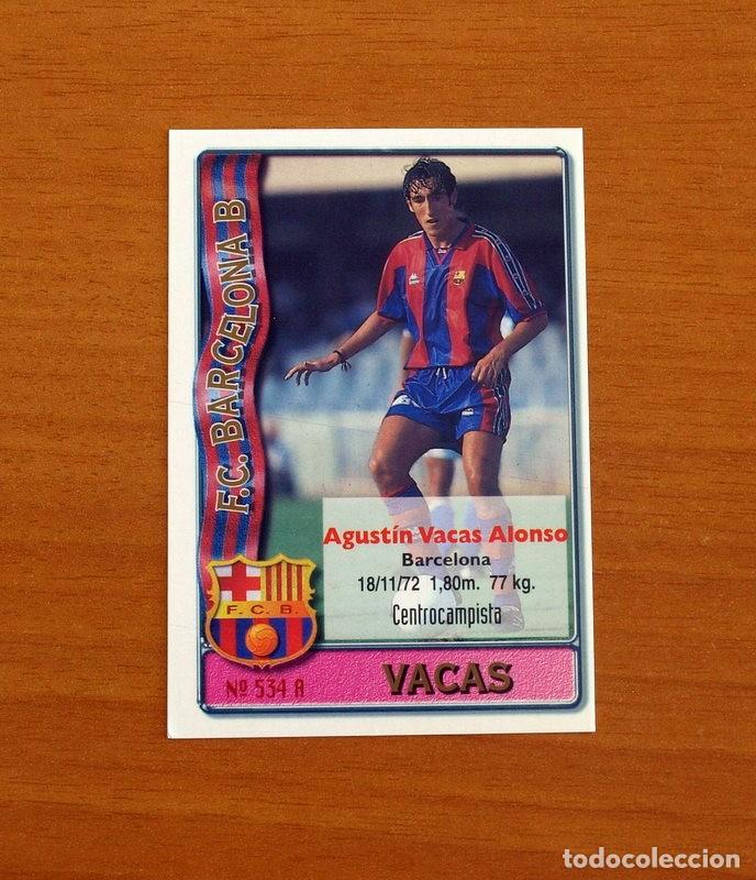 Cromos de F&uacute;tbol: Barcelola -N&ordm; 534 A-B Vacas-X. Moro -2&ordf; Divisi&oacute;n-Mundicromo Las Fichas de la Liga 1996-1997-96-97