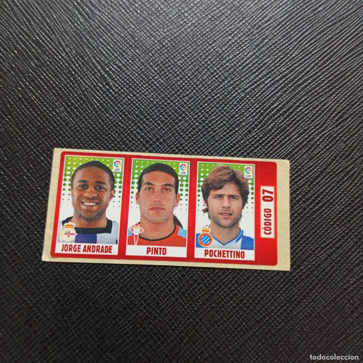 Cartes &agrave; collectionner de Football: CODIGO 07 7 ANDRADE PINTO POCHETTINO CHICLE LIGA DE LAS ESTRELLAS 2005 2006 SIN PEGAR - A77 PG22