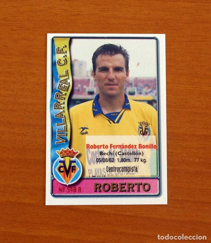Cromos de F&uacute;tbol: Villarreal-N&ordm; 540 A-B F Roberto-Pascual-2&ordf; Divisi&oacute;n-Mundicromo Las Fichas de la Liga 1996-1997-96-97