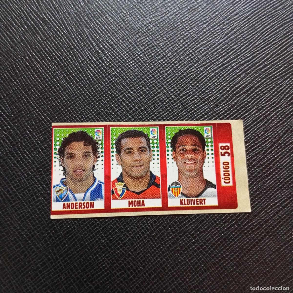 Cartes &agrave; collectionner de Football: CODIGO 58 ANDERSON MOHA KLUIVERT CHICLE LIGA DE LAS ESTRELLAS 2005 2006 SIN PEGAR - A77 PG25