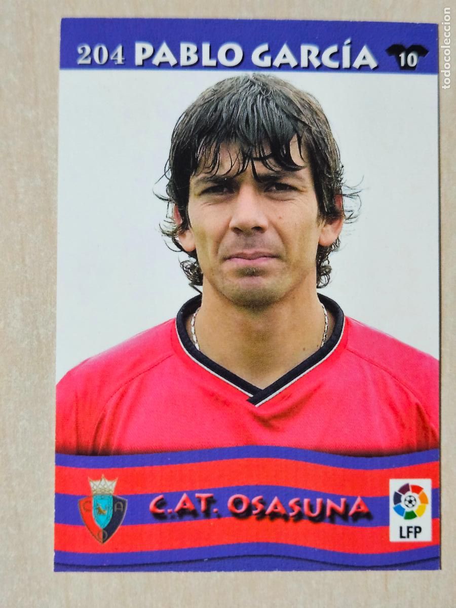 Football Stickers: FICHA N&ordm; 204 PABLO GARCIA - MUNDICROMO LIGA TOP 2003 - OSASUNA