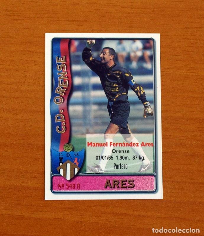 Fu&szlig;ball-Sticker: Orense -N&ordm; 548 A-B Ares-Rodolfo I -2&ordf; Divisi&oacute;n-Mundicromo Las Fichas de la Liga 1996-1997-96-97