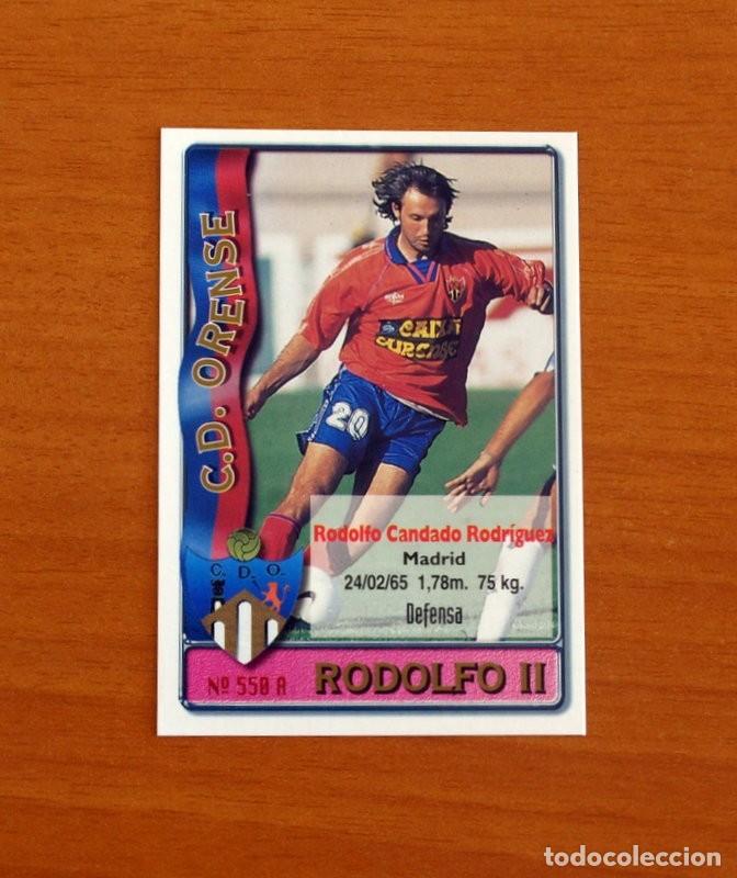 Cromos de Futebol: Orense -N&ordm; 550 A-B Rodolfo II-Modesto -2&ordf; Divisi&oacute;n-Mundicromo Las Fichas de la Liga 1996-1997-96-97