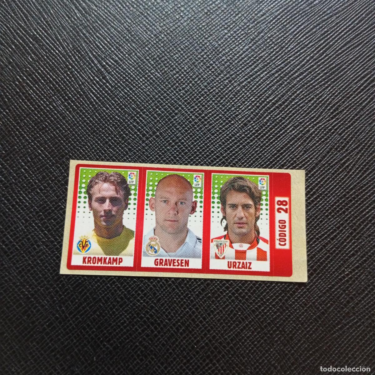 Cromos de Futebol: CODIGO 28 KROMKAMP GRAVESEN URZAIZ CHICLE LIGA DE LAS ESTRELLAS 2005 2006 SIN PEGAR - A77 PG30