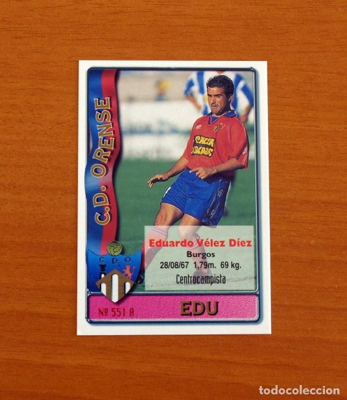 Cromos de Futebol: Orense -N&ordm; 551 A-B Edu-V&iacute;ctor -2&ordf; Divisi&oacute;n-Mundicromo Las Fichas de la Liga 1996-1997-96-97
