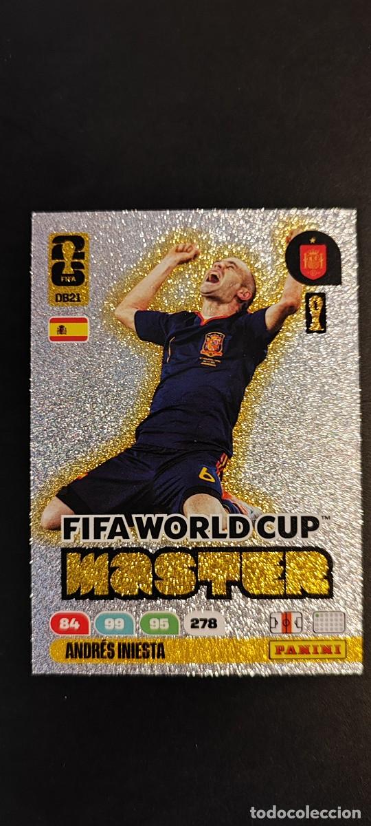 Cromos de F&uacute;tbol: ADRENALYN XL FIFA WORLD CUP 2026 CARD MASTER INIESTA ESPA&Ntilde;A # DB21 PANINI