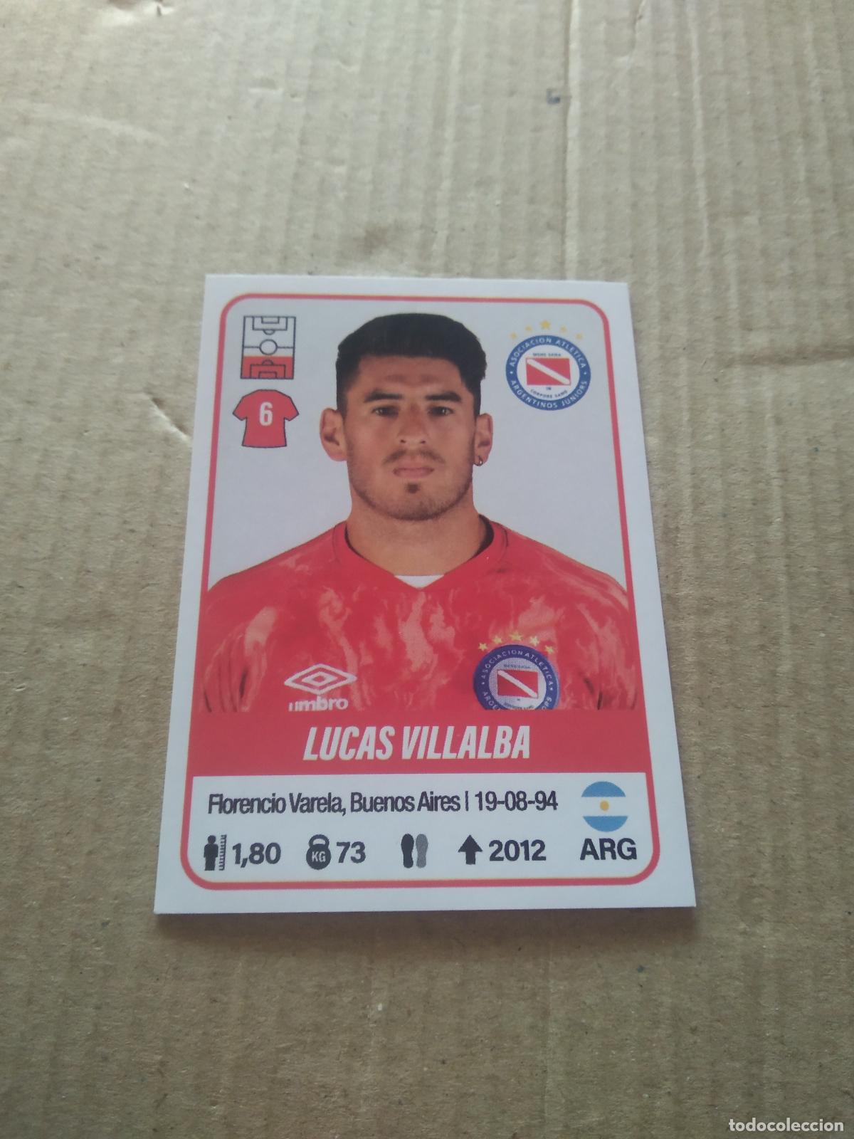 Cromos de F&uacute;tbol: 6 LUCAS VILLALBA ARGENTINOS JUNIORS CROMO FUTBOL ARGENTINO PANINI LIGA ARGENTINA 2023