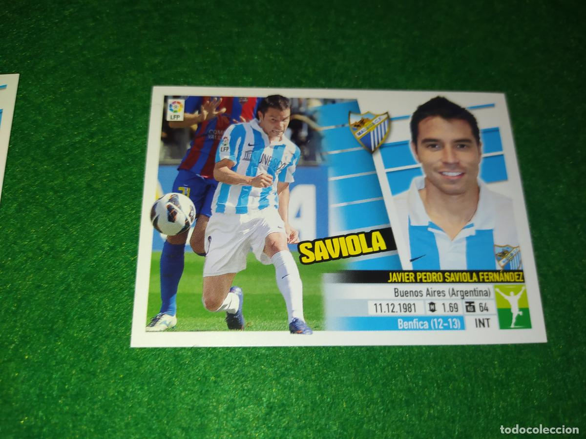 Cromos de F&uacute;tbol: LIGA ESTE 2013 2014 13/14 NUEVO SIN PEGAR MALAGA N&ordm; 15 A SAVIOLA