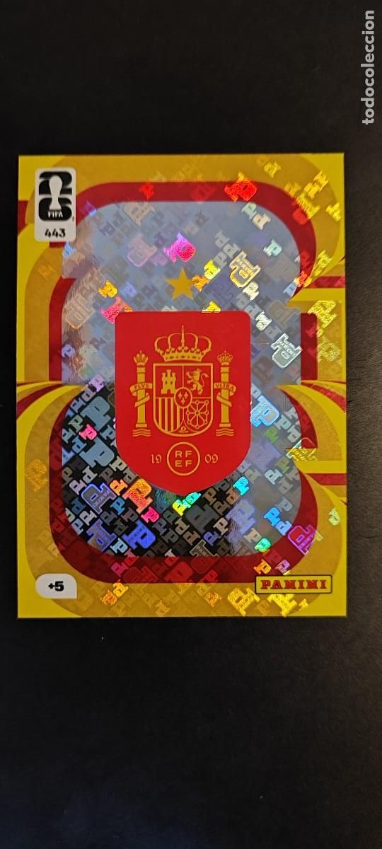 Cromos de F&uacute;tbol: ADRENALYN XL FIFA WORLD CUP 2026 CARD ESCUDO ESPA&Ntilde;A # 443 PANINI