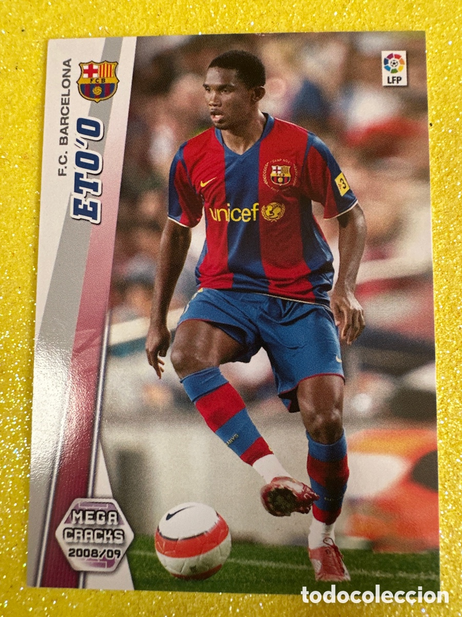 Football Stickers: 69 BIS ETO'O (F.C.BARCELONA) MEGACRACKS 2008-2009 08 09 PANINI TRADING CARD