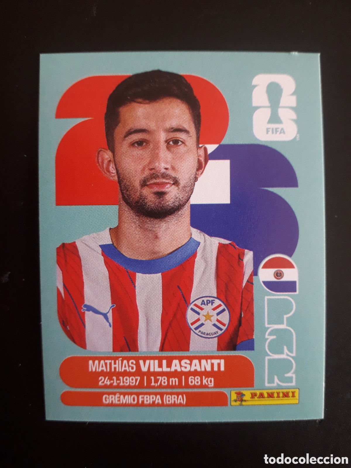 Cromos de F&uacute;tbol: VILLASANTI PARAGUAY PAR 9 MUNDIAL F&Uacute;TBOL 2026 FIFA WORLD CUP PANINI SIN PEGAR PEDIDO M&Iacute;NIMO 3&euro;