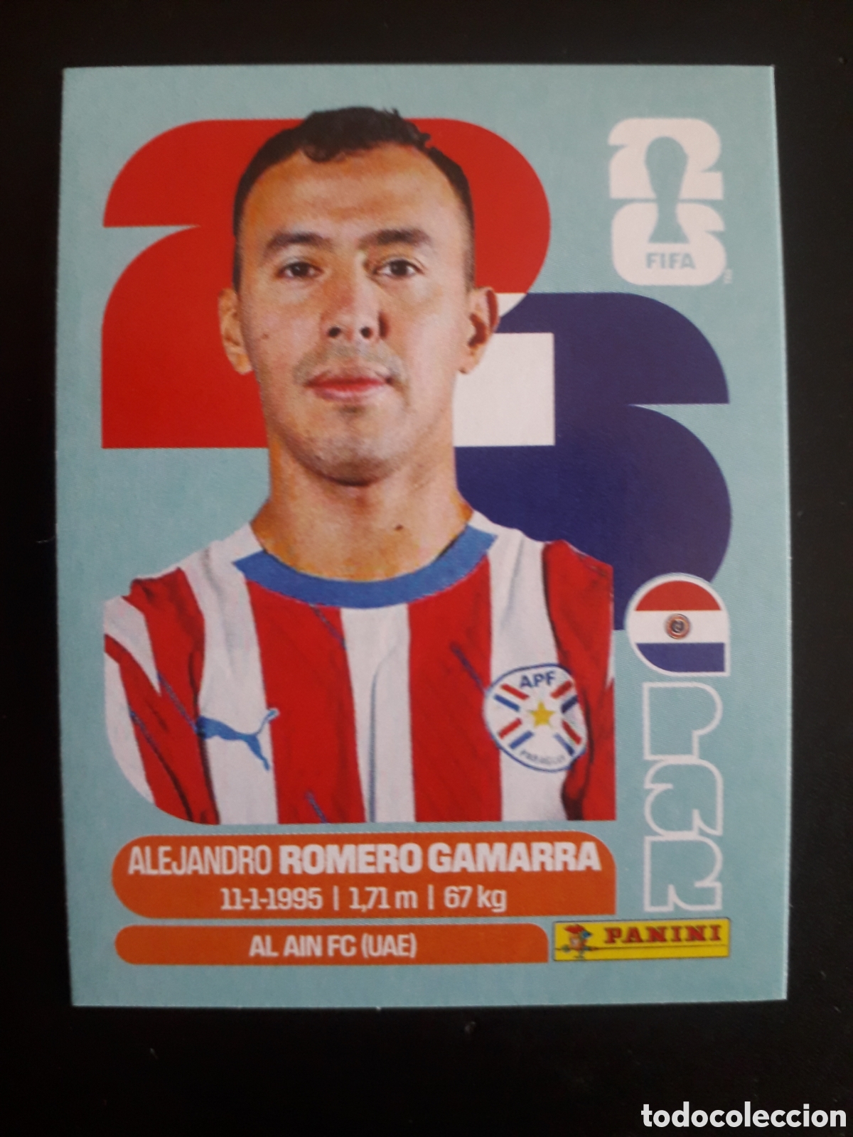 Cromos de F&uacute;tbol: ROMERO GAMARRA PARAGUAY PAR 16 MUNDIAL F&Uacute;TBOL 2026 FIFA WORLD CUP PANINI SIN PEGAR PEDIDO M&Iacute;NIMO 3&euro;.