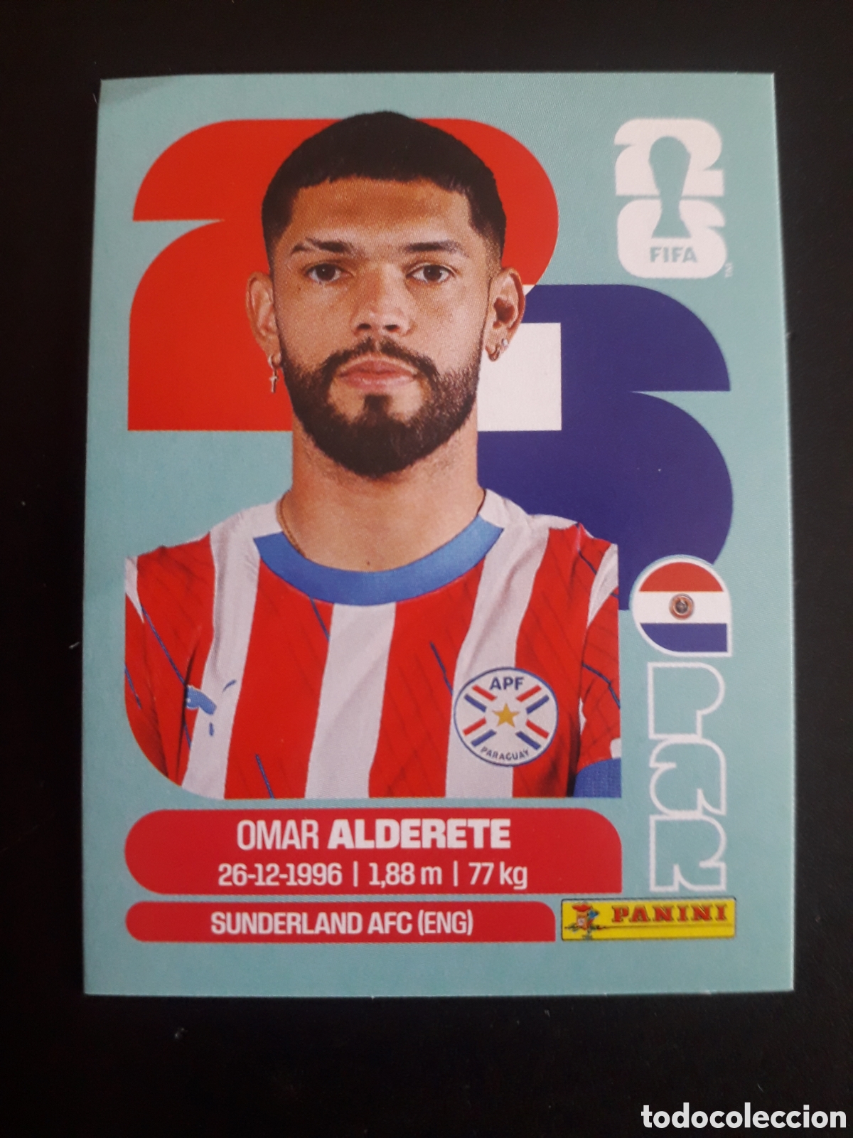 Cromos de F&uacute;tbol: ALDERETE PARAGUAY PAR 7 MUNDIAL F&Uacute;TBOL 2026 FIFA WORLD CUP PANINI SIN PEGAR PEDIDO M&Iacute;NIMO 3&euro;