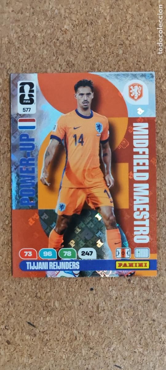 Cromos de F&uacute;tbol: ADRENALYN XL FIFA WORLD CUP 2026 CARD POWER-UP REIJNDERS HOLANDA # 577 PANINI
