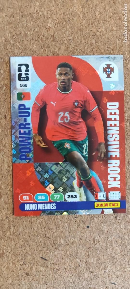 Cromos de F&uacute;tbol: ADRENALYN XL FIFA WORLD CUP 2026 CARD POWER-UP NUNO MENDES PORTUGAL # 566 PANINI