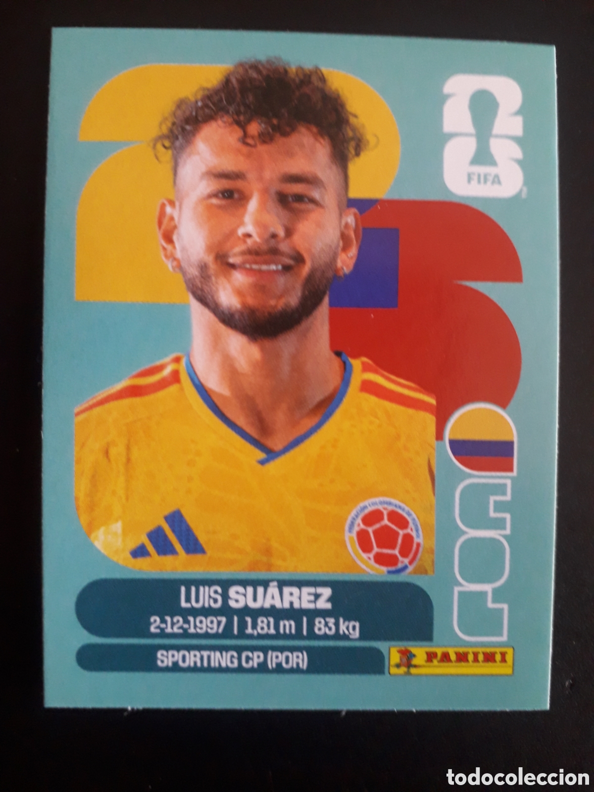 Cromos de F&uacute;tbol: SU&Aacute;REZ COLOMBIA COL 19 MUNDIAL F&Uacute;TBOL 2026 FIFA WORLD CUP PANINI SIN PEGAR PEDIDO M&Iacute;NIMO 3&euro;