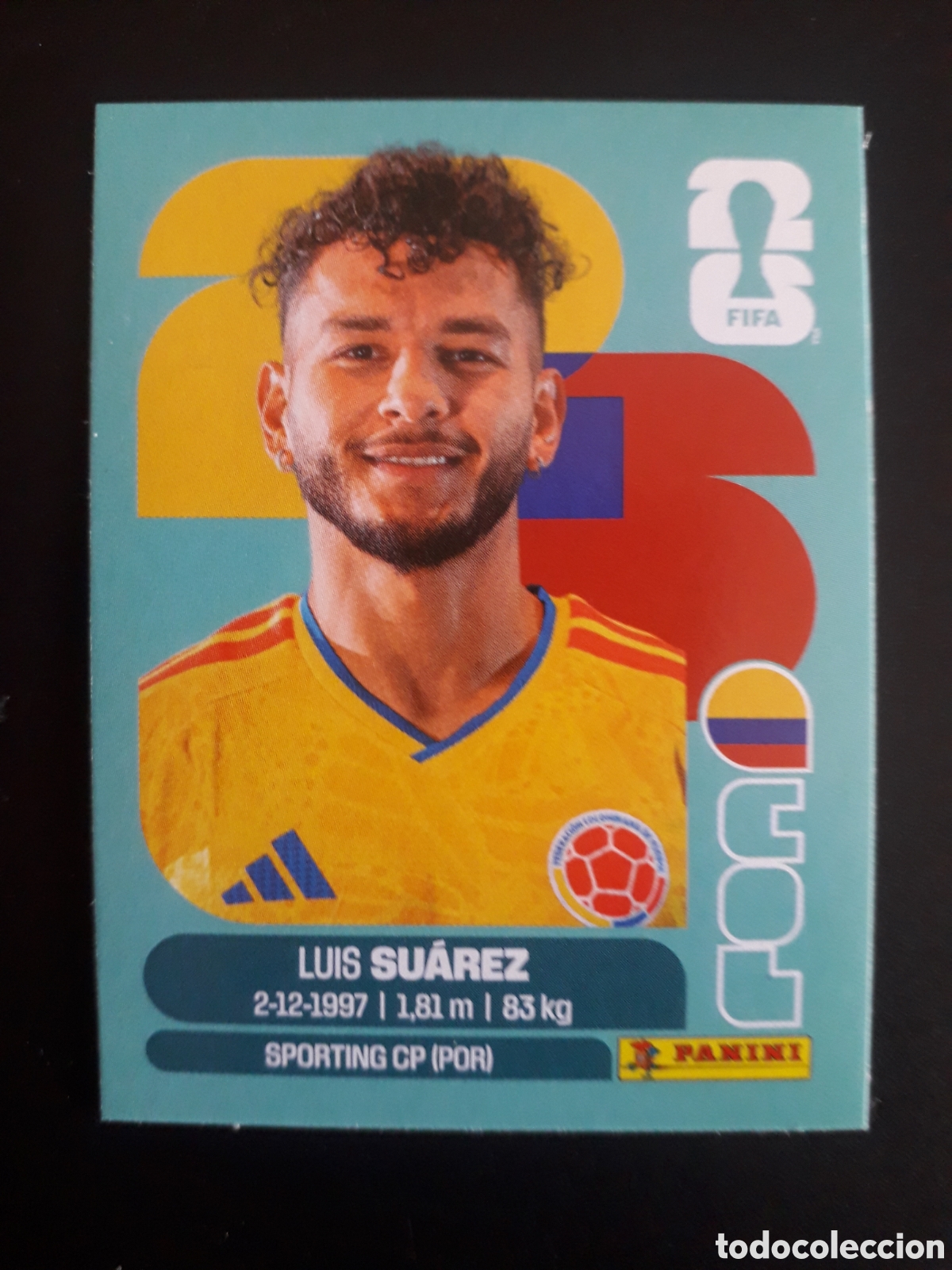 Cromos de F&uacute;tbol: SU&Aacute;REZ COLOMBIA COL 19 MUNDIAL F&Uacute;TBOL 2026 FIFA WORLD CUP PANINI SIN PEGAR PEDIDO M&Iacute;NIMO 3&euro;
