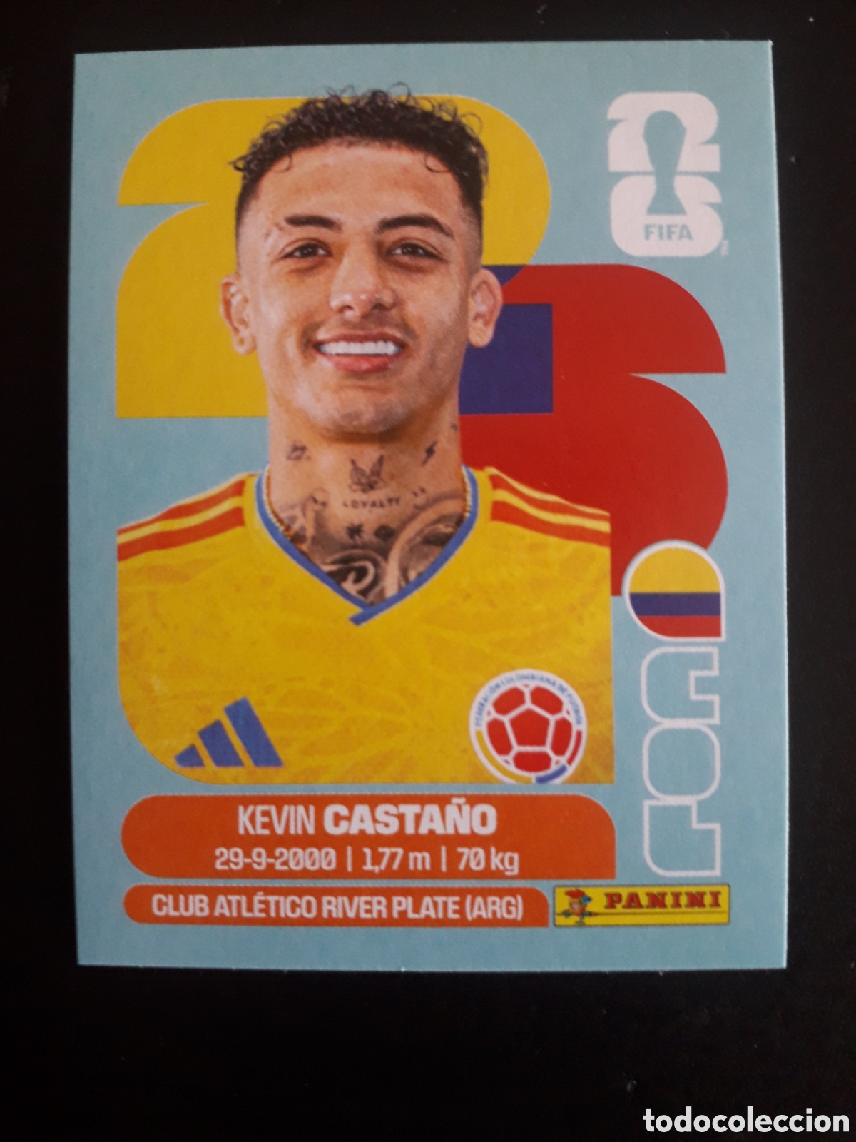 Cromos de F&uacute;tbol: CASTA&Ntilde;O COLOMBIA COL 11 MUNDIAL F&Uacute;TBOL 2026 FIFA WORLD CUP PANINI SIN PEGAR PEDIDO M&Iacute;NIMO 3&euro;
