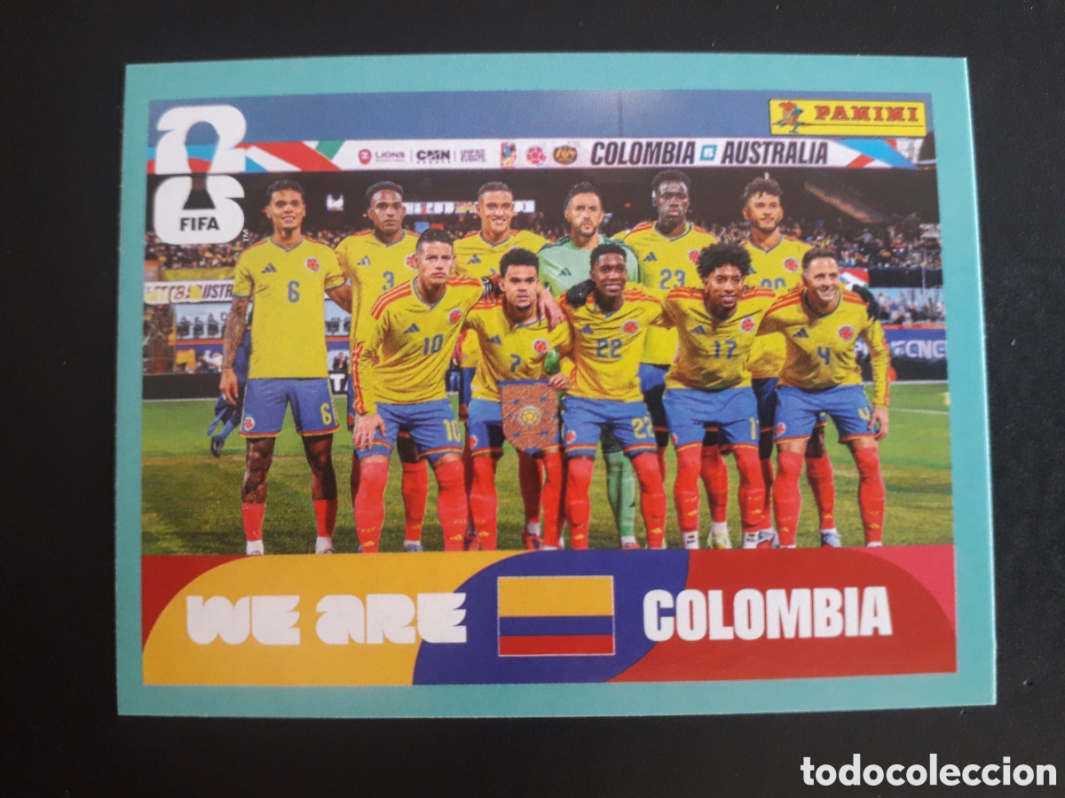 Cromos de F&uacute;tbol: EQUIPO COLOMBIA COL 13 MUNDIAL F&Uacute;TBOL 2026 FIFA WORLD CUP PANINI SIN PEGAR PEDIDO M&Iacute;NIMO 3&euro;