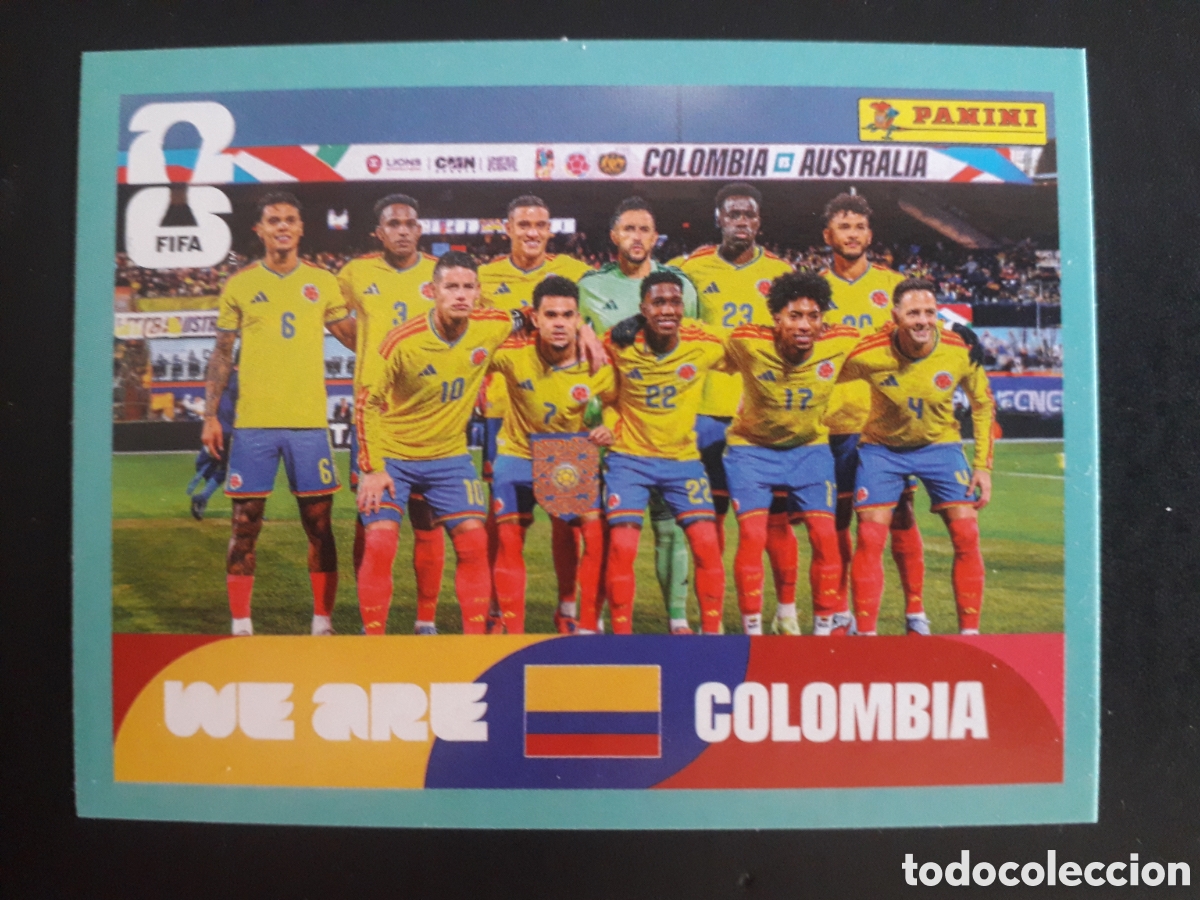 Cromos de F&uacute;tbol: EQUIPO COLOMBIA COL 13 MUNDIAL F&Uacute;TBOL 2026 FIFA WORLD CUP PANINI SIN PEGAR PEDIDO M&Iacute;NIMO 3&euro;