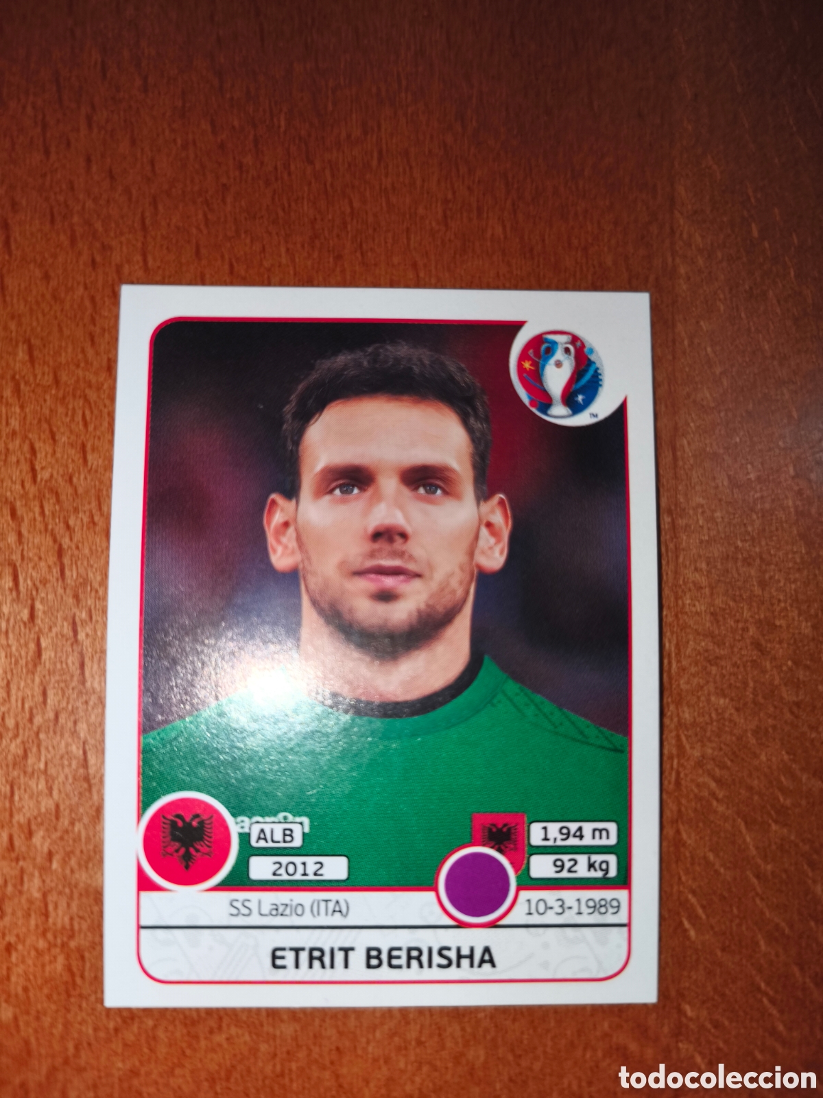 Cromos de F&uacute;tbol: Etrit Berisha n&deg;69 UEFA Euro 2016 Albania