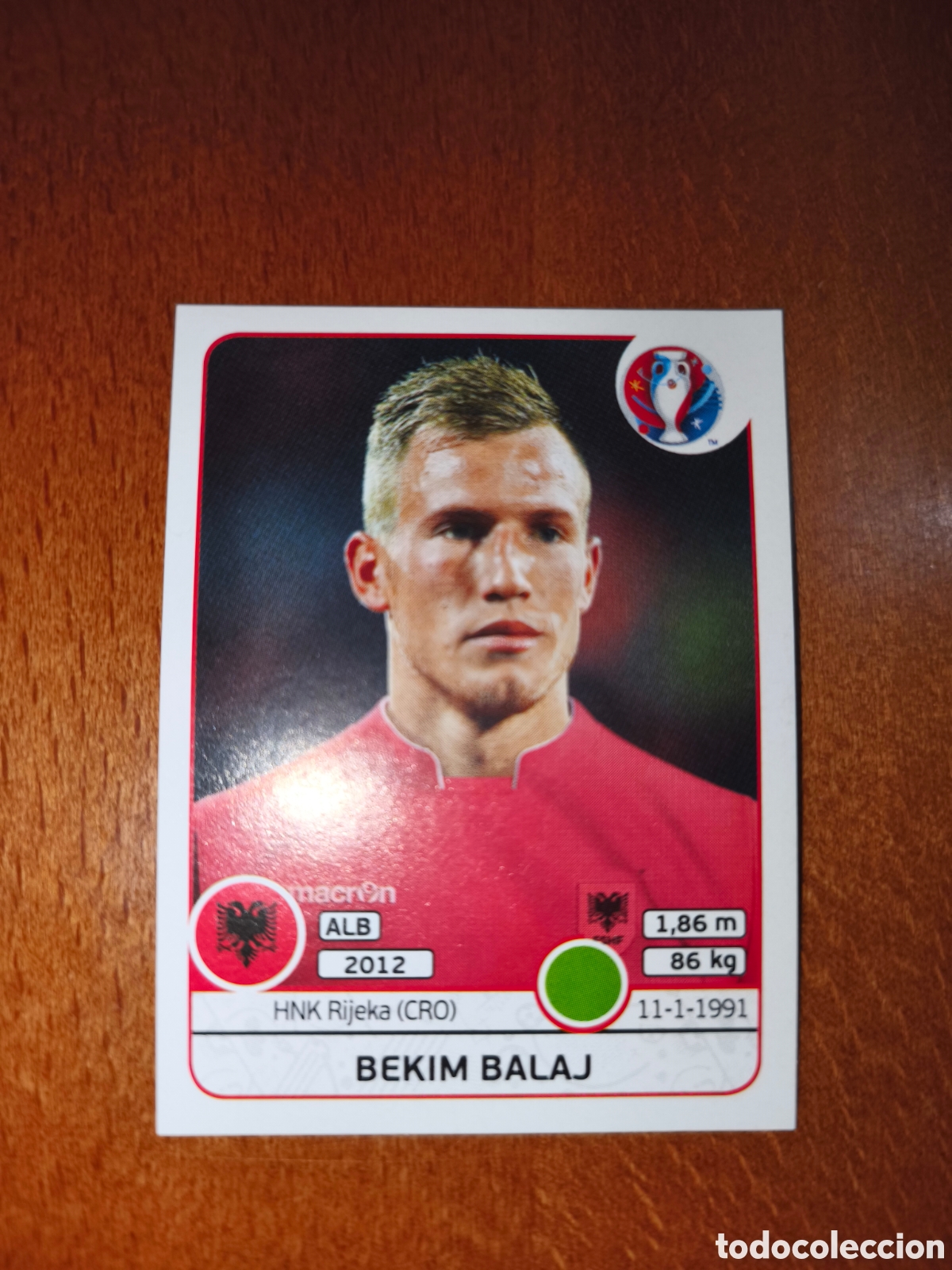Cromos de F&uacute;tbol: Bekim Balaj n&deg;87 UEFA Euro 2016 Albania