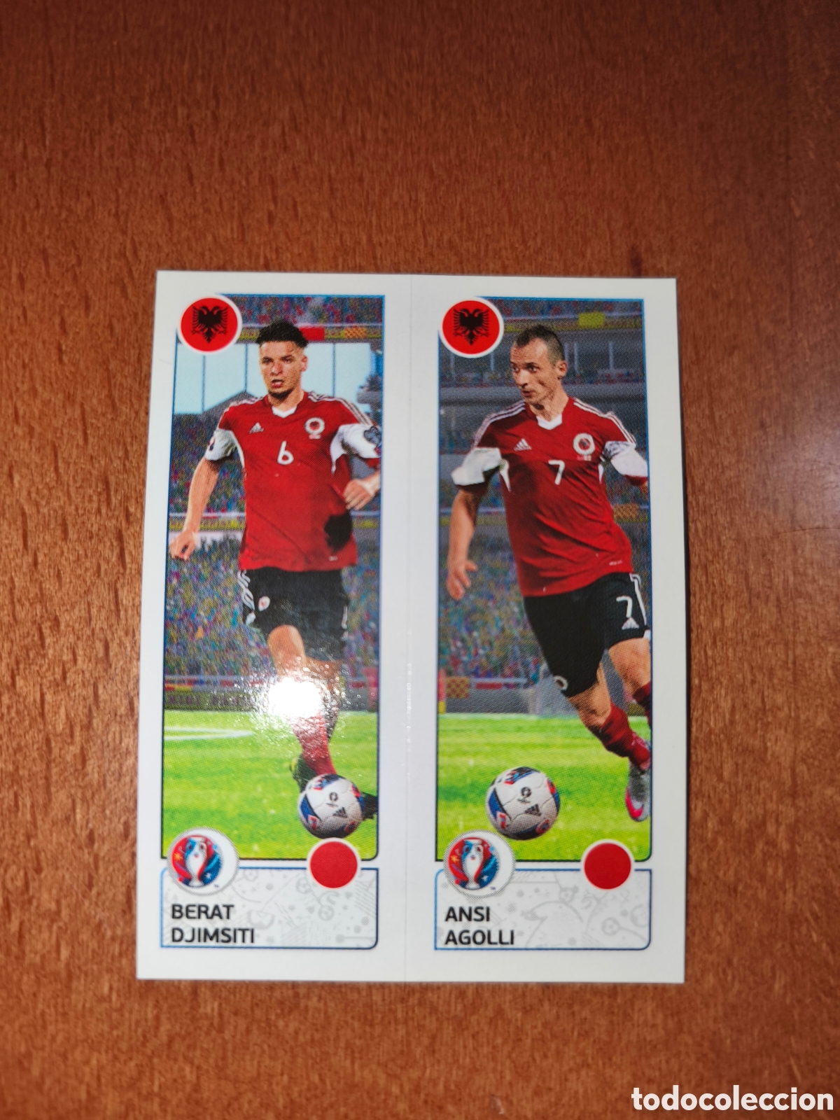 Cromos de F&uacute;tbol: Berat Djimsiti/Ansi Agolli n&deg;91 UEFA Euro 2016 Albania